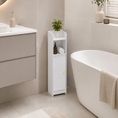 Slim bathroom storage cabinet - bathroom,