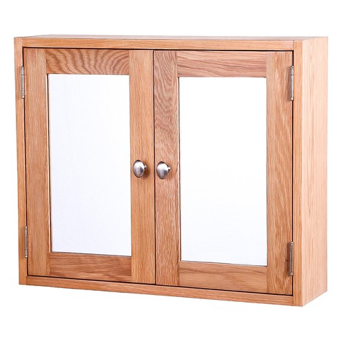 Bathroom cabinet oak wood - bathroom,