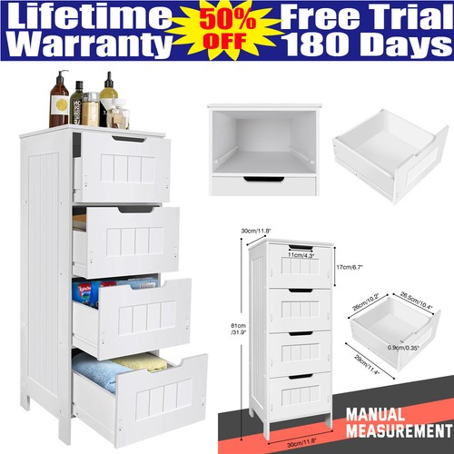 Drawer white wooden bathroom - wooden,