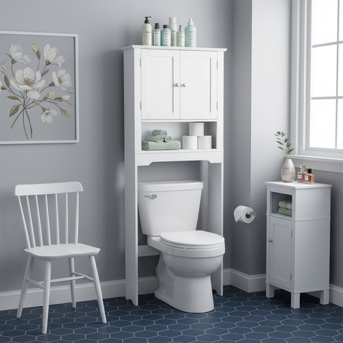 White over toilet - white,