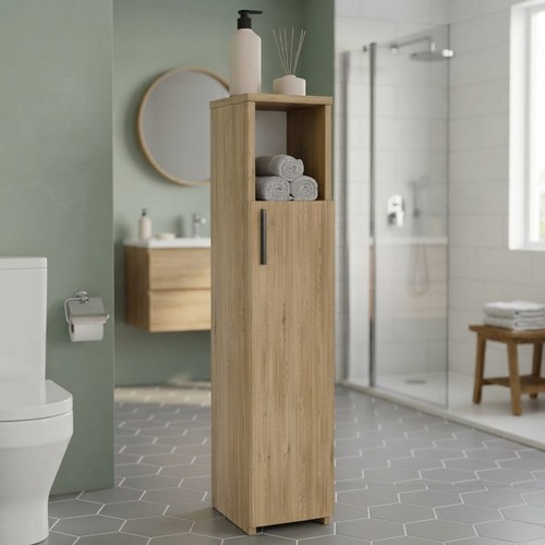 Tall oak bathroom - oak,