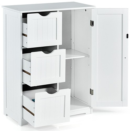 Bathroom floor cabinet storage - bathroom,