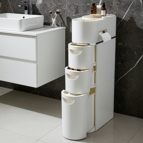Slim bathroom floor cabinet - slim,